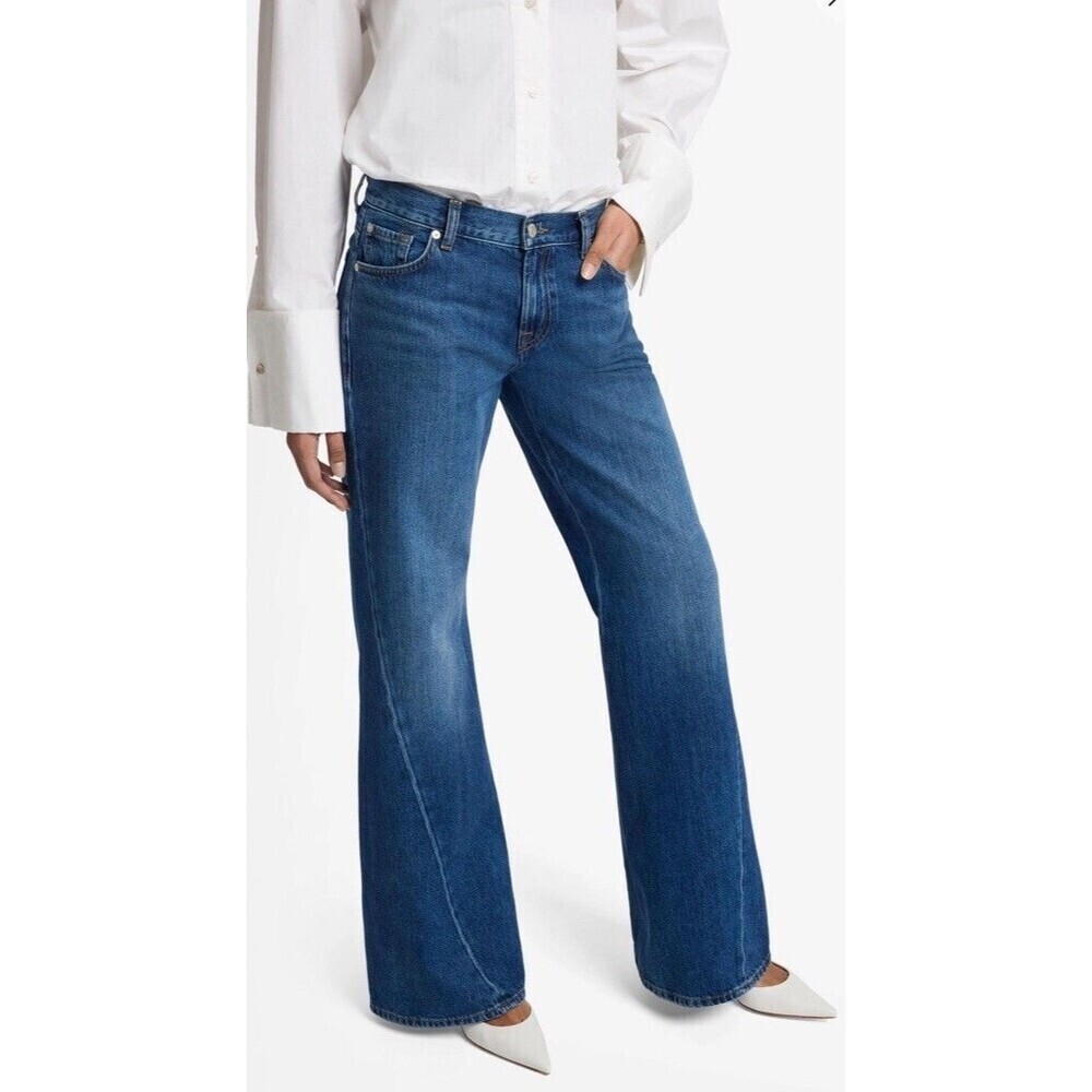 7 For All Mankind Spencer Wide Leg Flare 30x32